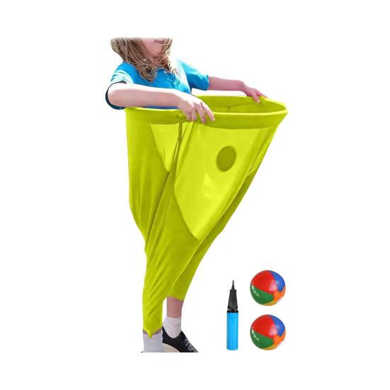 Granny Pants Outdoor Yard Game Inflatable Ball Relay Set with Giant Stretchy Pants Balls And Pump Backyard Field Recreational