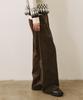 LEFTSEOUL Corduroy Double-Pleated Wide Pants [Brown]