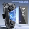 Motorcycle Helmet Headset BT5.3 Wireless Handfree Call Waterproof Moto Headphone with FM Radio Music Share LED Display For Rider
