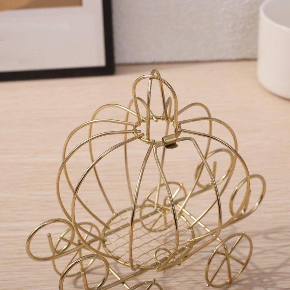 Hollow Pumpkin Carriage Centerpiece Candy Holder  For Party Halloween Christmas Decoration