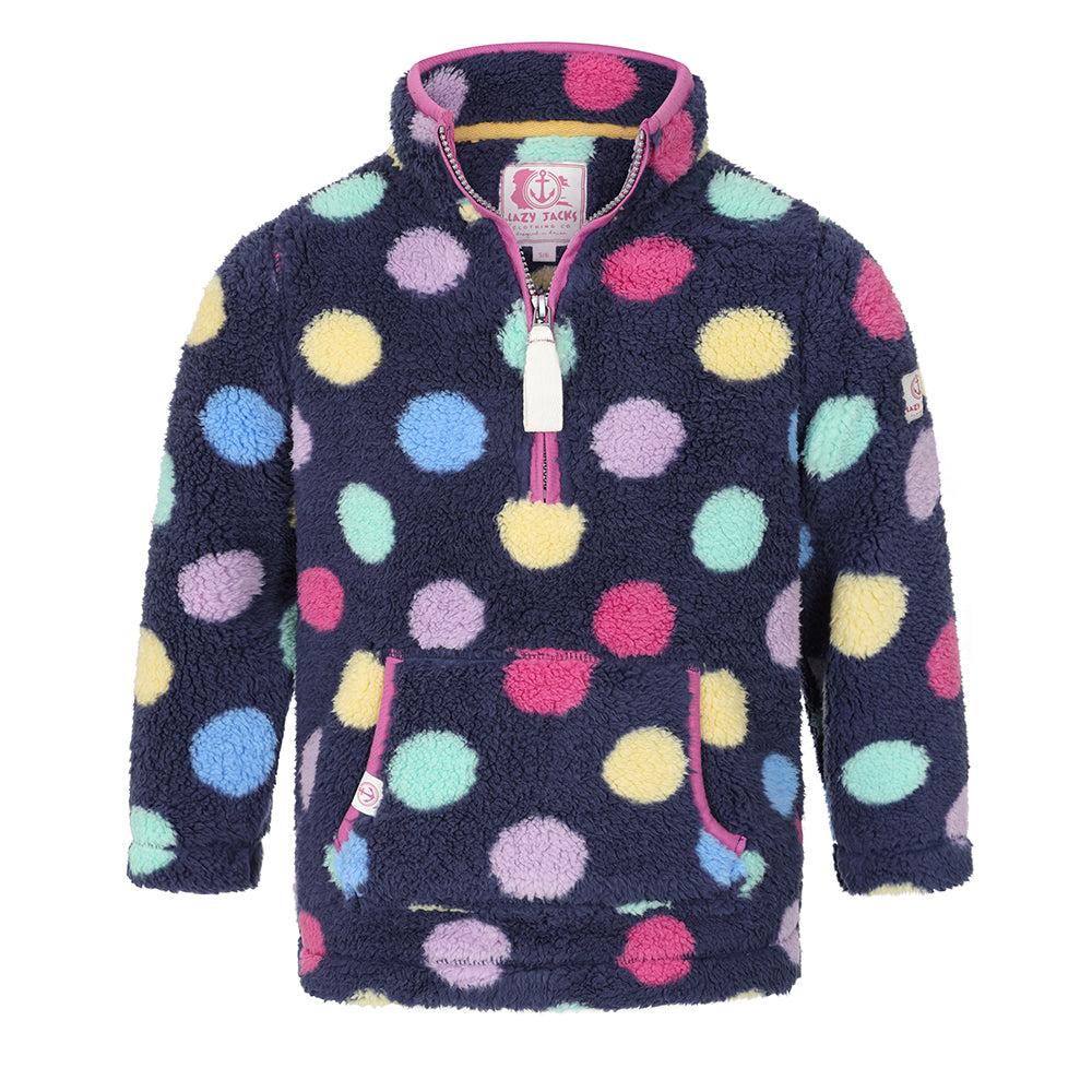 Lazy Jacks Girls Soft Quarter Zip Snug Fit Fleece Jacket
