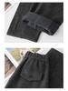 Women's Winter Thickened Velvet Wide-Leg Wool Pants - High Waist Slimming Casual Straight Leg Design.