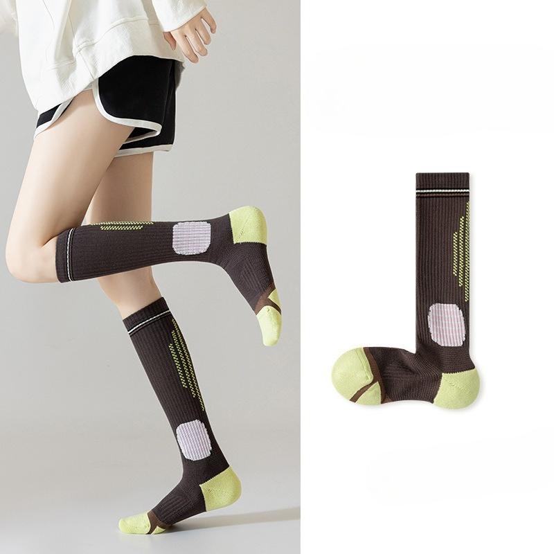 Women Spring and Autumn Yoga Jump Rope Sports Outdoor Cycling Pressure Long Leg Socks