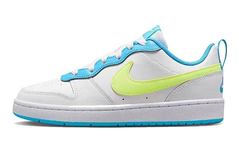 Nike Court Borough Low 2 GS White Baltic Blue Volt BQ5448-122 35.5