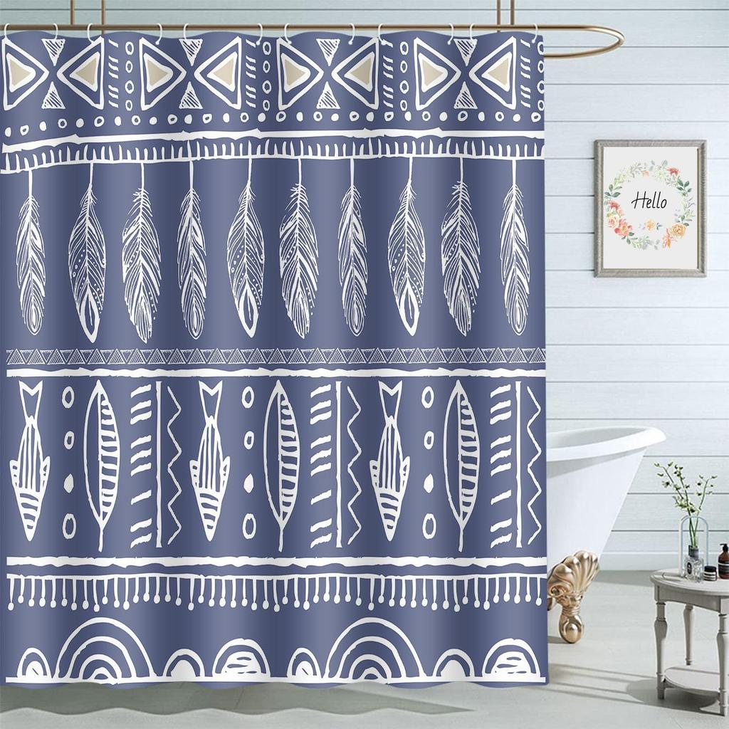 Colorful Circle Art Rainbow Shower Curtains Bathroom Curtain Waterproof with Hooks 72x72 Inch for Men Women Boys Girls