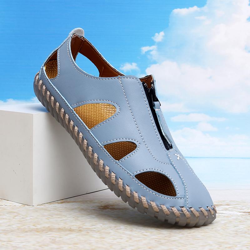 Women's Leather Sandals Casual Shoes Summer Beach Sandals