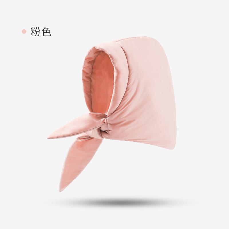 

Women Girls Winter Down Hat Windproof Hooded Scarf Soft Warm Balaclava Skull Cap Beanie Hat Waterproof for Cold Day Snow Ski One Size розовый