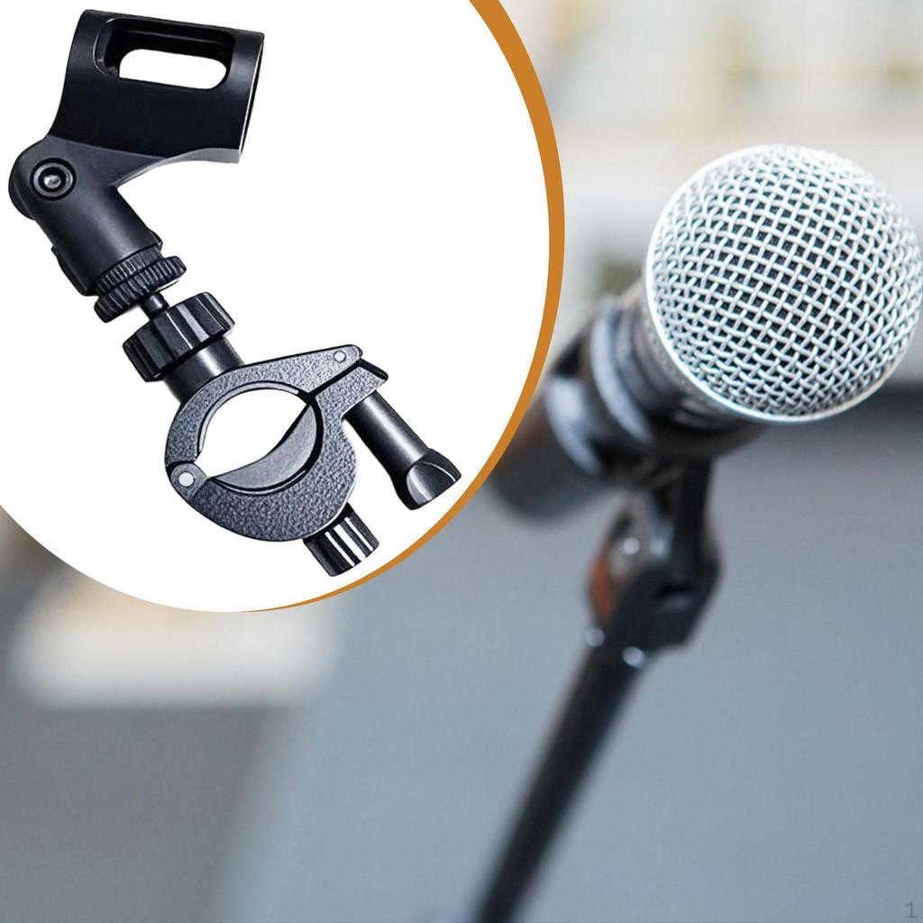 Clamp Mount Adjustable Cornet Attachment Mic Clip Holder Support for Podcasting Trombone Practice