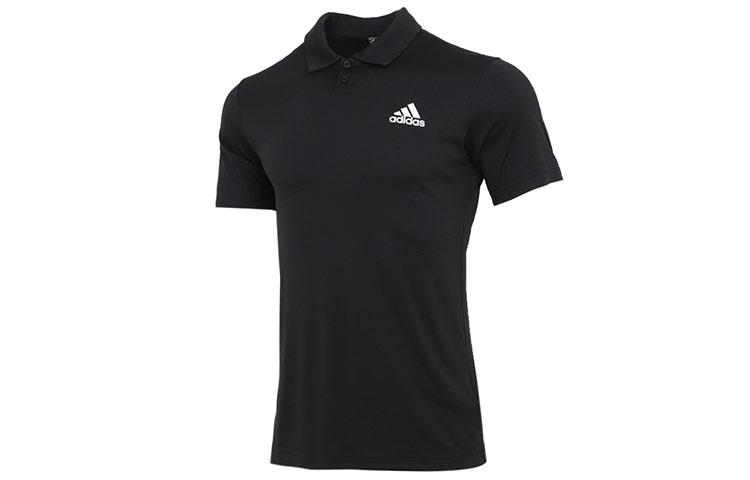 Adidas Polo Shirts Men s Black Polo Collar Moderate Straight Fit GH7670 S