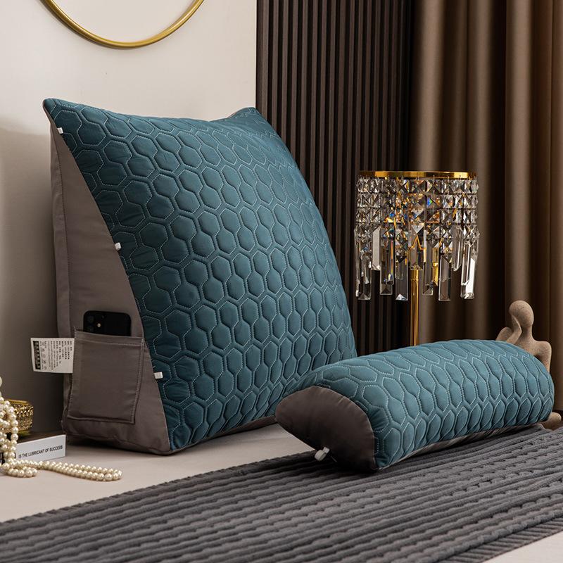 Backrest Cool Feeling in Summer Ice Silk Latex Not Easy To Deform Bed Cushion Headboard Sofa Waist Cushion Breathable Cushion 45x45x20cm 13888₽