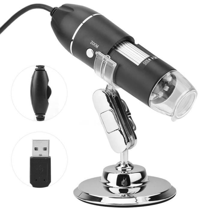 Computer Magnifier, Microscope, with 2MP LED Light with Stand for Industrial PCB Control Jewelry Dimension Detection