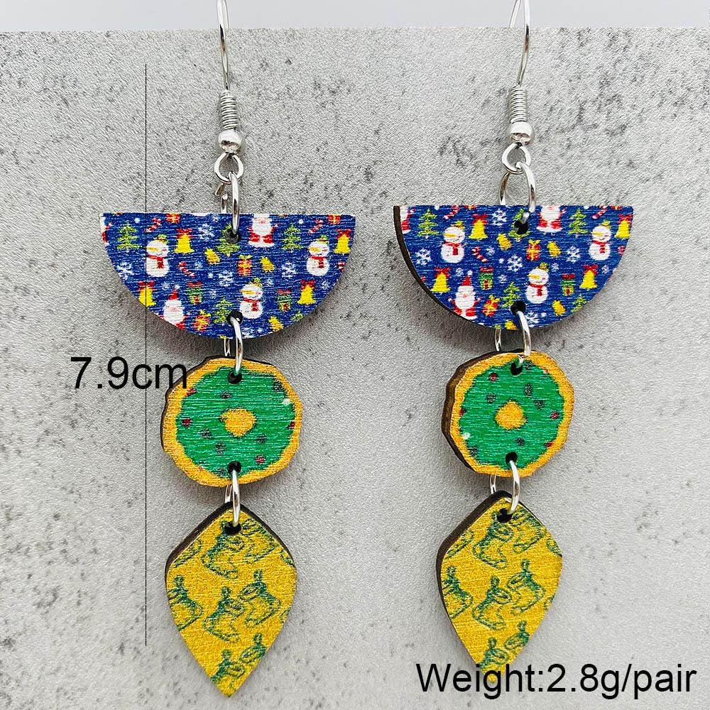 

New Christmas Ornament Earrings: Snowman, Santa, Gingerbread, Candy, Wooden Pendants