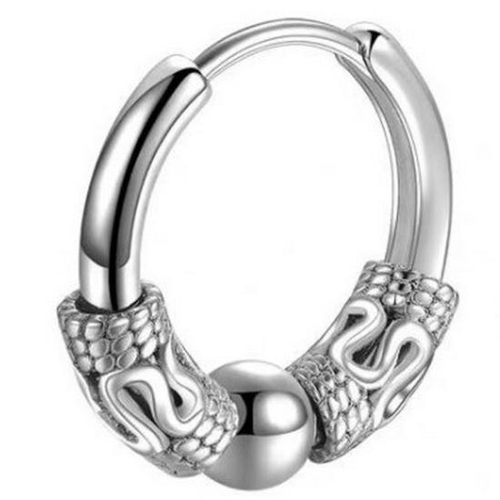 Trendy Men's Single Stud Earring - Fashionable Ball Design Jewelry Accessory