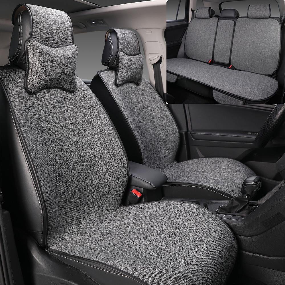Universal Cotton Linen Car Seat Cushion for Buick Excelle, Regal, LaCrosse, Excelle GT, Encore - All Seasons.