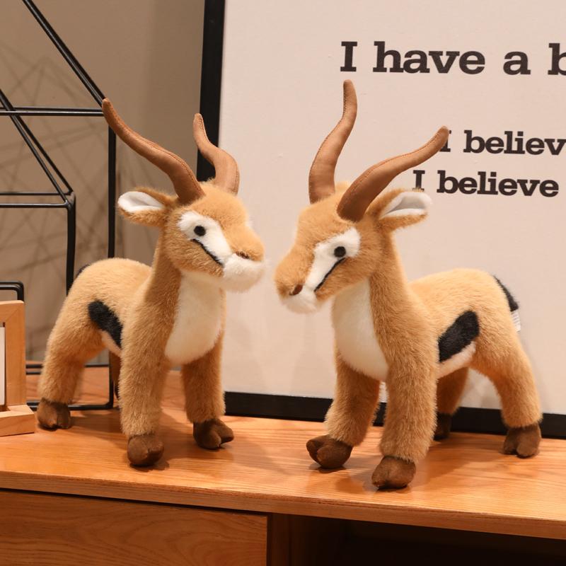 Favorite Toy Unisex Kids Brown 26Cm Ranch Animal Series Soft Cute Simulated Goat Antelope Plush Toys Movie Stuffed Sheep Animals Birthday Gift Kids Toys
