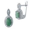 Silver Earrings with Natural Emerald 0.863ct (1971826)