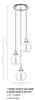 Lampa wisząca Cardena MDM-4330/3 GD+AMB Italux