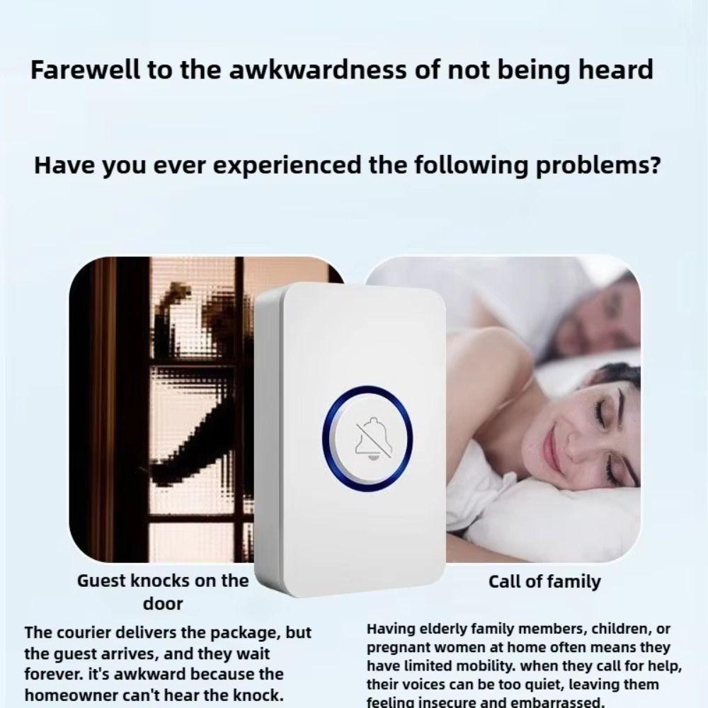 High Sound Long Range Doorbell Four Level Volume Adjustment Smart Doorbell for Kid