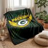 Green Bay Packers Flannel Fleece Blanket Cozy Warm Throw Blanket For Couch Bed Travel All Season Use