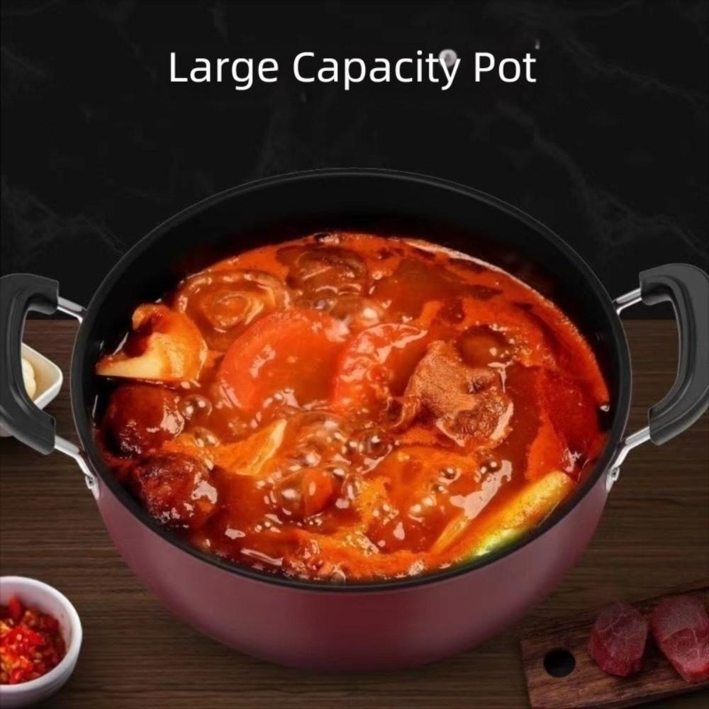 Non Stick Soup Stew Broth Pot Diamond Frying Pan Skillet Cast Iron Pot  Gas Induction Cooker