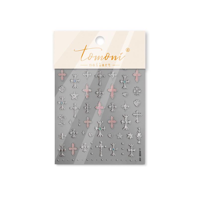 

Томони Ретро Нейл-арт: Наклейки с горячим тиснением, Металлические дизайны крестов и Аксессуары для чехлов телефонов