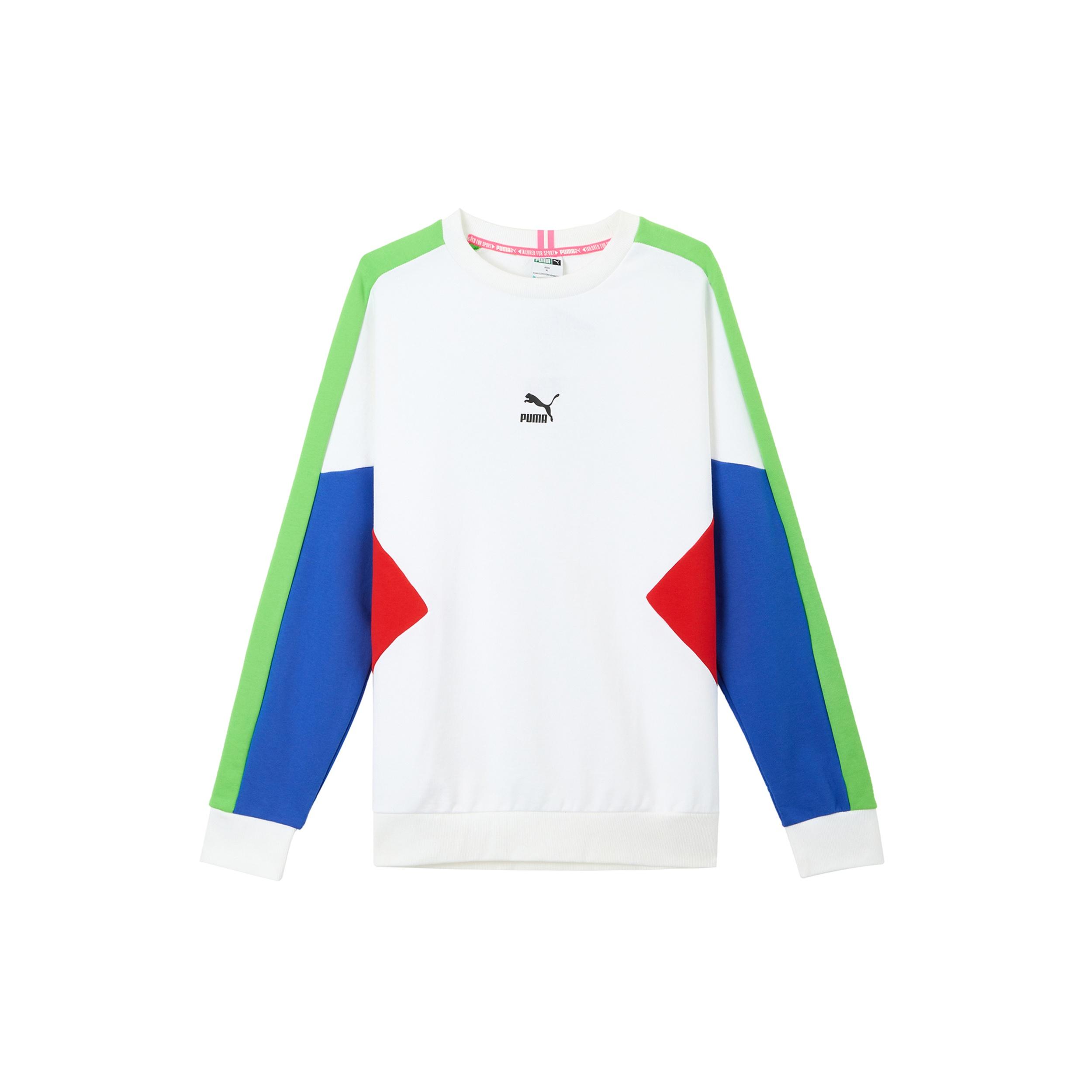 Men s PUMA TFS Crew Round Neck Pullover White 597328-52 XL