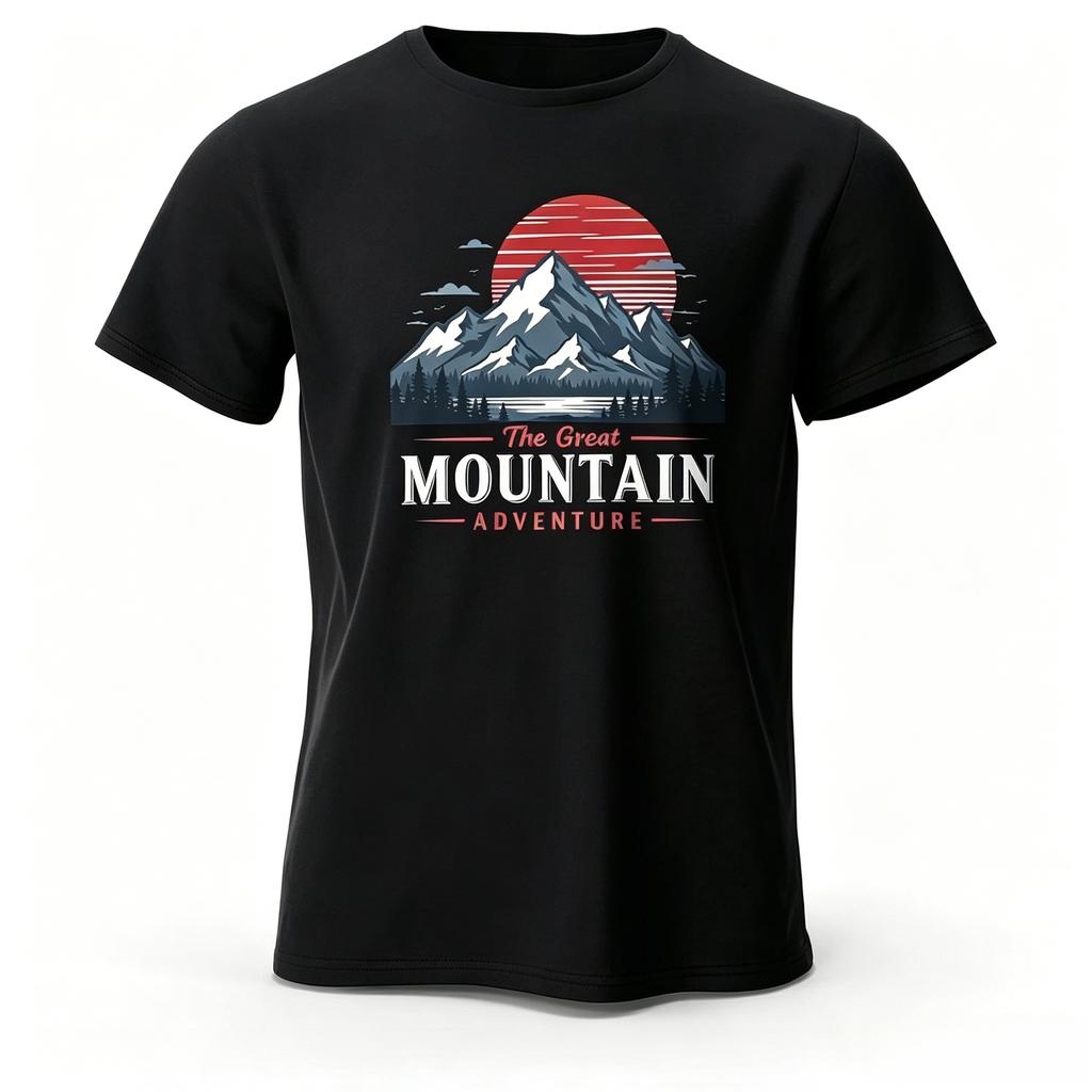 Unisexs Outdoor Adventure Graphic Short Sleeve TShirt 100 Cotton Vintage Printed Tops Tee for Unisex Summer Casual Sportswear