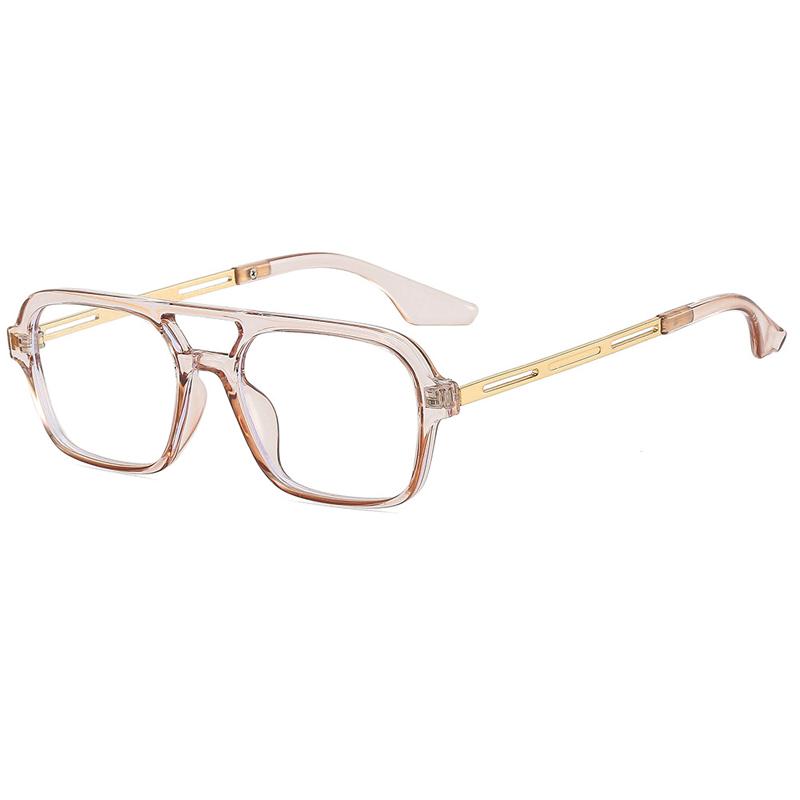 Retro Square Sunglasses Men Women Unisex Fashion Double Beam Trendy European American Style UV Protection