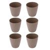 6pcs Plastic Flower Pot Gardening Plant Container Lightweight Plastic Planter for Home Balcony