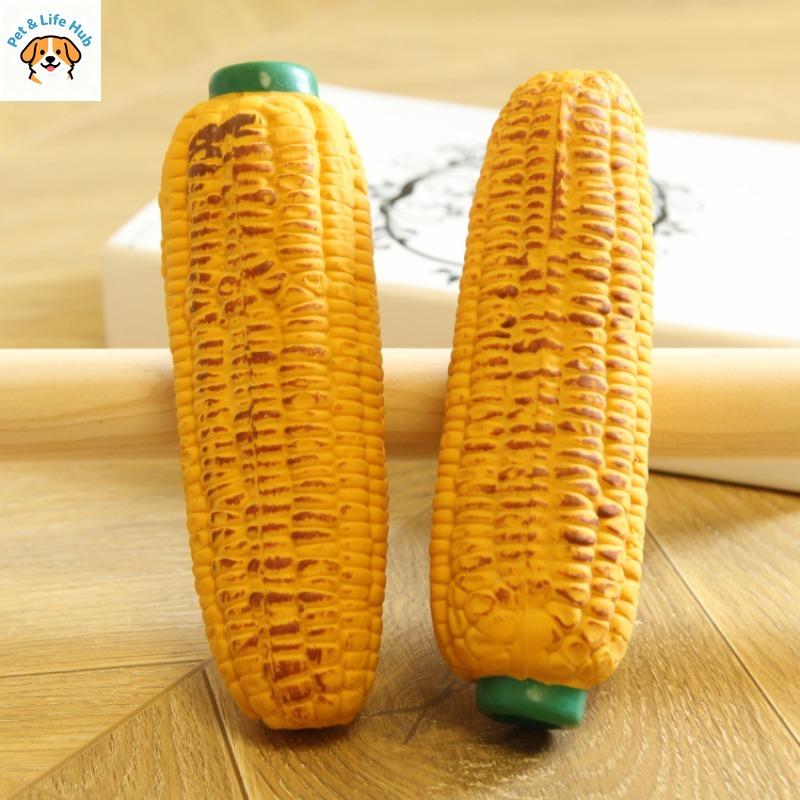 Simulation Carbon Grilled Corn Latex Puppy Toys Sound Bite Resistance Training Teddy Corgi Pet Toys Pet Supplies