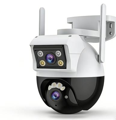 Outdoor Home Security Camera | 360° Field of View | AI Detection | Full-Color Night Vision | 24/7 Recording