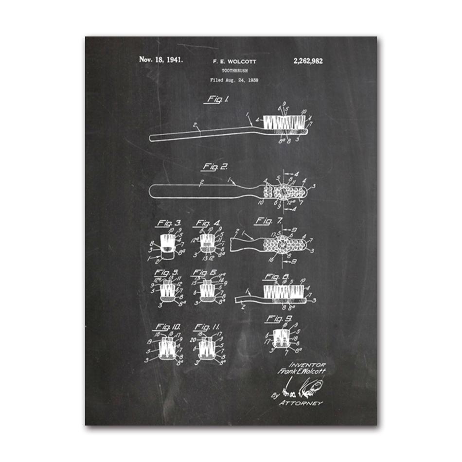 Toilet Paper Patent Vintage Poster, Bathroom Wall Art Prints, Toilet Paper Roll, Canvas Painting Blueprint, Toilet Sign