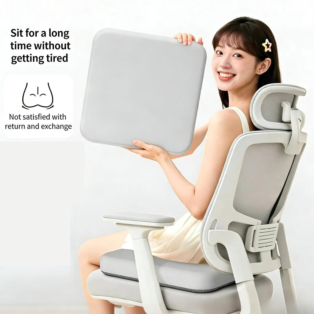Detachable and Washable Seat Cushion with Memory Foam Filling Waist Hip Protection Breathable Comfortable Office Chair Cushion