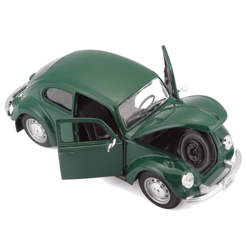 Maisto 1/24 Scale Diecast Volkswagen Beetle 1973 Green, Finished Model, 31926 GN