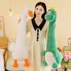 Cute Long Neck Goose Plush Toy Pillow For Bed Soft And Fuzzy Stuffed Animal Cushion