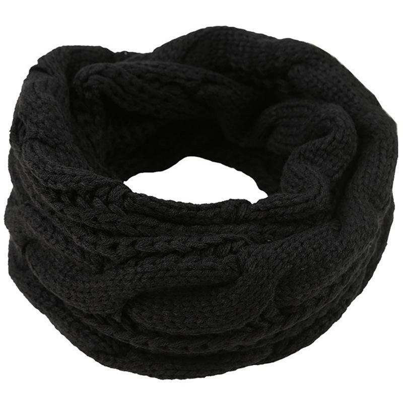 Thick Winter Warmth Women's Elegant Plush Cable Scarf Elastic Solid Color Design for Outdoor Windproof & Fashion Scarf