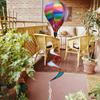 Hot Air Balloon Wind Spinner Rainbow Windmill Ornament Wind Twister Outdoor Spiral Windmill for Home Garden Lawn Decor