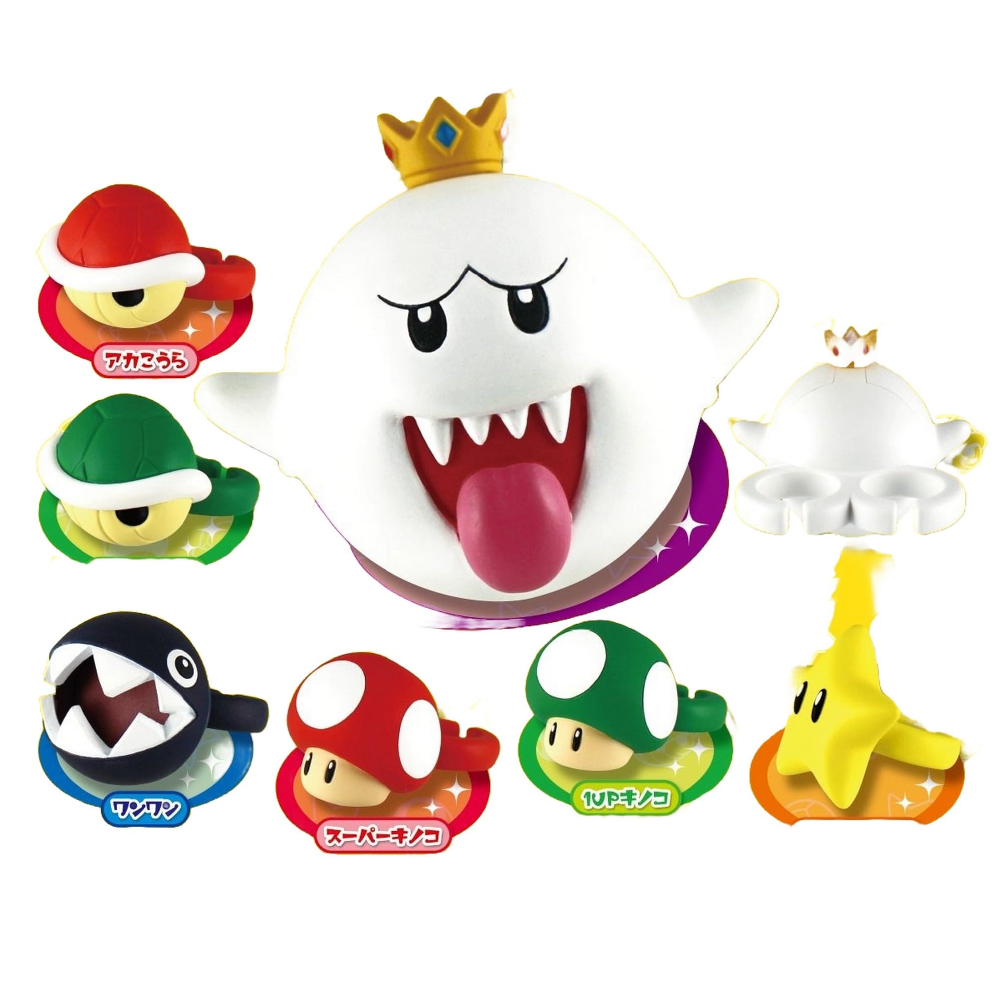 

Takara Tomy Arts Super Mario Fashion Ring Collection x Complete Set of Gachapon Capsule Toy 7,