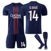 (#14 D.DOUE) 25-26 Paris huvud gamla modellnummer Fotbollströja för Barn och Vuxna
