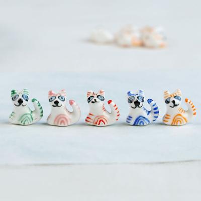 Jingdezhen Ceramic Loose Bead Accessories Cute Pet Cute Dog Beaded Handmade DIY Jewelry Bracelet Accessories Wholesale