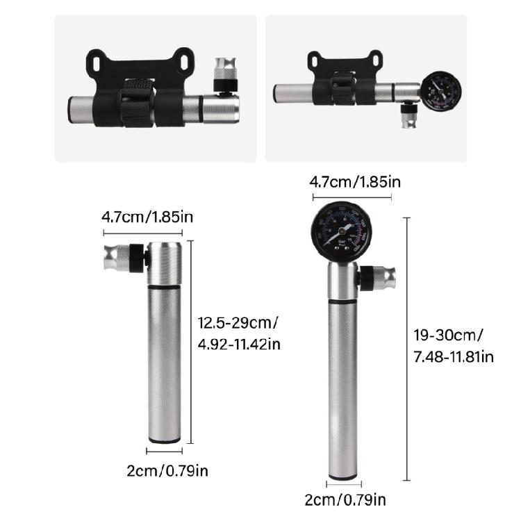 Small Portable Road Bike Hand Pump 160PSI Cycling Tire Inflator Bicycles Tire Pump with Gauge Cycling Accessories