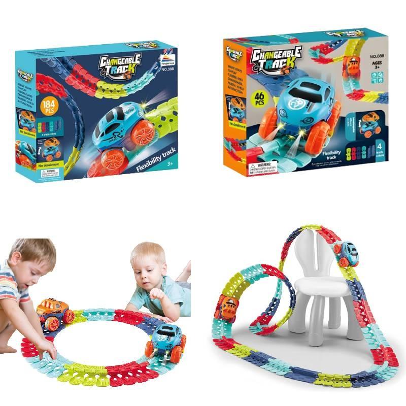 Exciting Gravity Defying Electric Roller Coaster Track Set With Colorful Lights And Magnetic Features