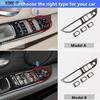For BMW 5 series E60 2008-2010 Car Door Armrest Panel Cover Trim Carbon Fiber