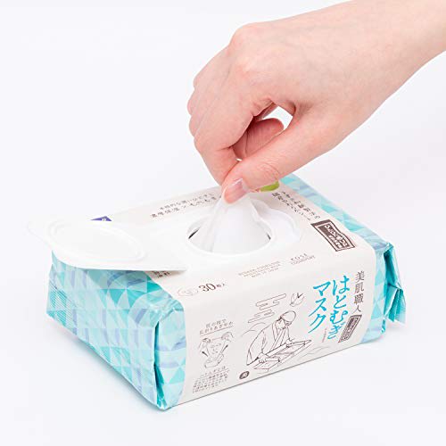 CLEAR TURN Beautiful Skin Artisan Hatomugi Face Mask 30 Pieces Large Capacity with Bonus