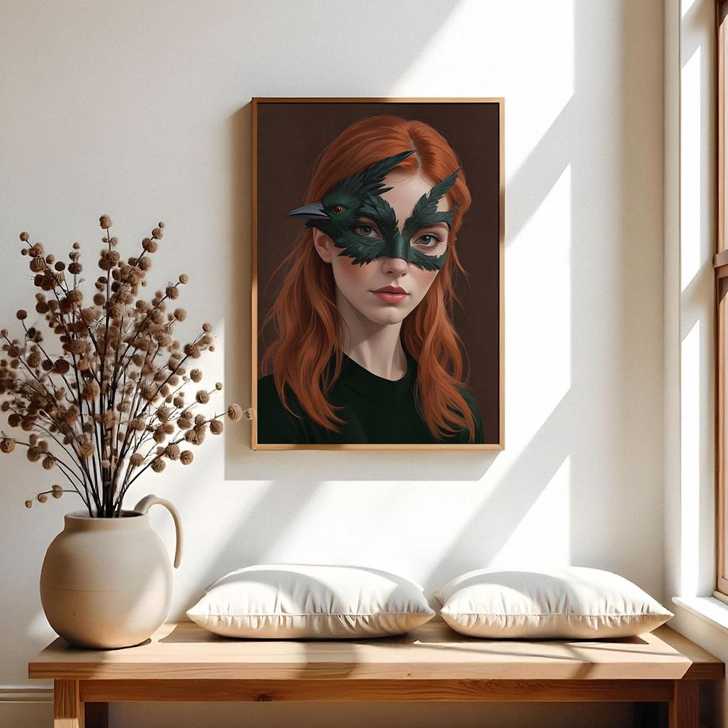 Poster Portrait Mask Bird