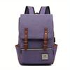 New Personalized Retro Men's and Women's Outdoor Canvas Large Travel Backpack, Zipper Closure, Solid Color Fashionable Backpacks