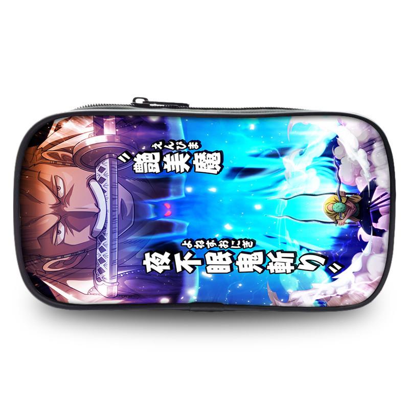 Stunning Polyester One Piece Pencil Case Featuring Zoro And Luffy For Students