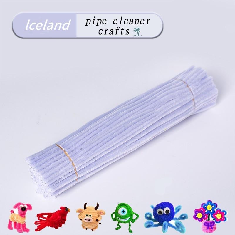 100 Pieces Pipe Cleaners Chenille Stem, Solid Color Pipe Cleaners Set for Pipe Cleaners DIY Arts Crafts Decorations