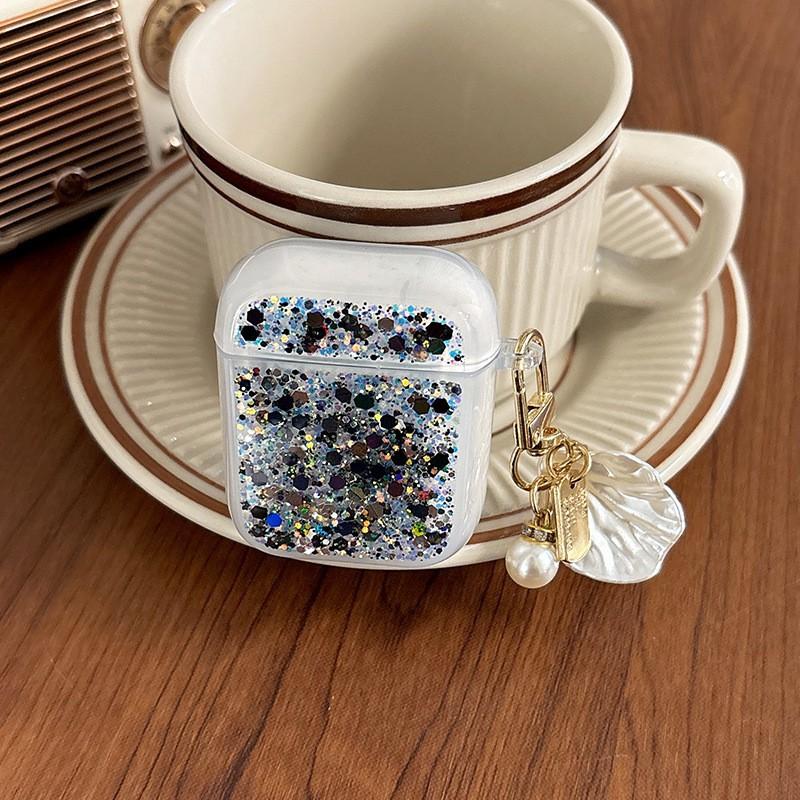 

Silver Foil Glitter Airpodspro2 Bluetooth Earphone Case Suitable Apple Airpods3/4th Generation Shell Ins Airpods Pro 2 Generation