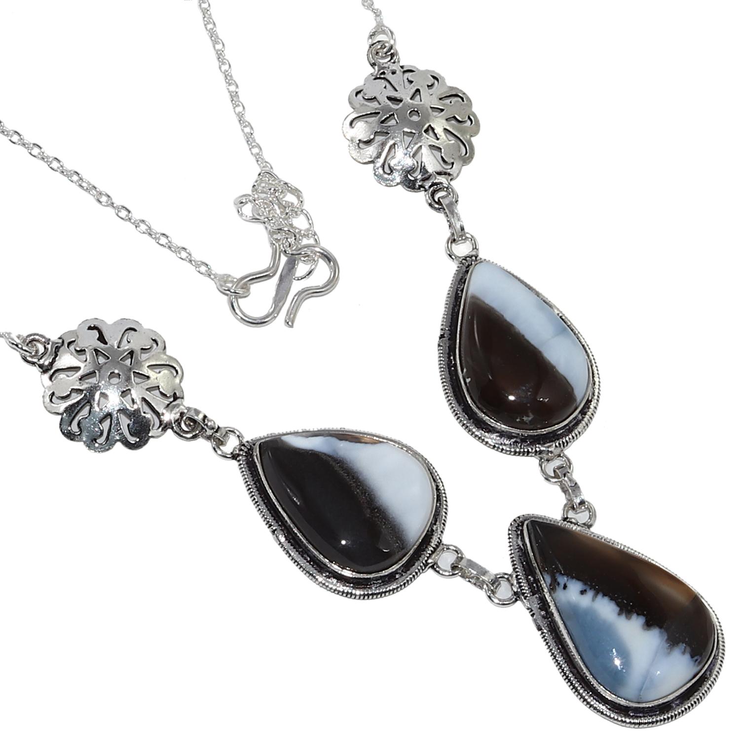 

Ожерелье Owyhee Blue Opa Gemstone Friend Серебряные украшения 16-18